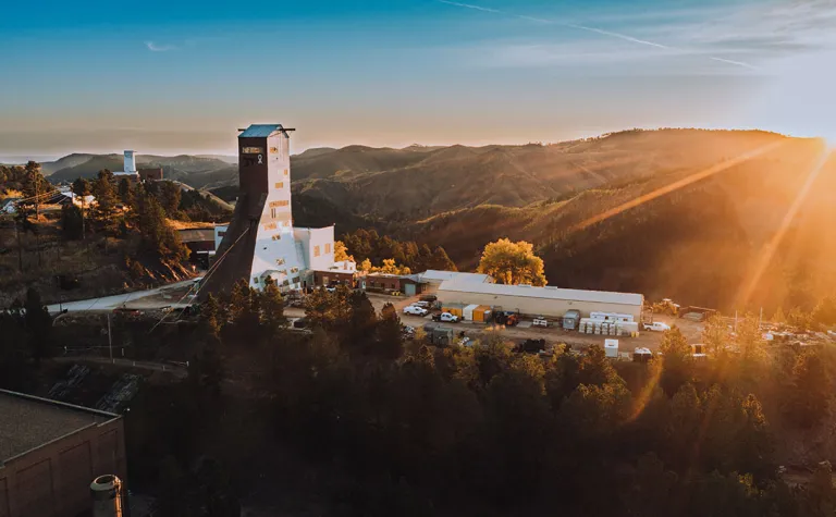 Sunrise over the Ross Headframe