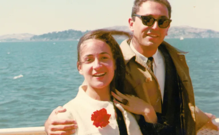 Neta and John Bachall in the mid 1960's on the ocean