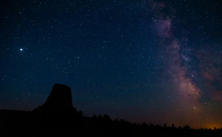 Milky Way above Mato Tipila, or Bear Lodge