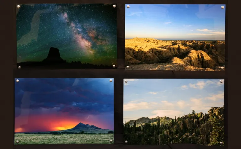 four images of black hills landmarks 