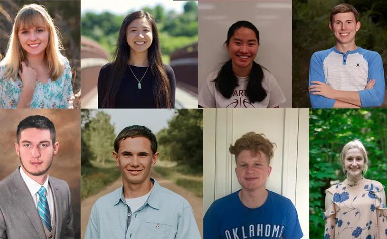 Eight headshots of the Davis Bahcall Scholars