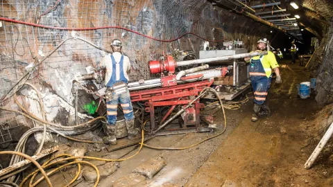 men working underground