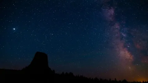 milky way over Bear's Lodge