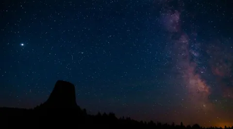 Milky Way above Mato Tipila, or Bear Lodge