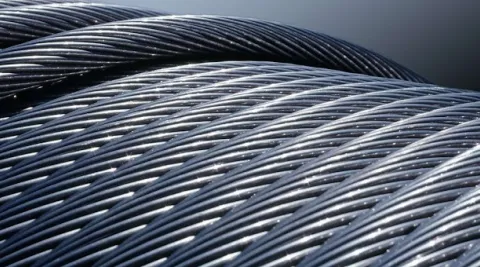 Coil of steel rope